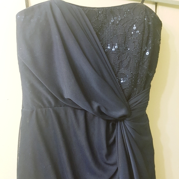 Strapless navy flowy dress - Picture 4 of 7